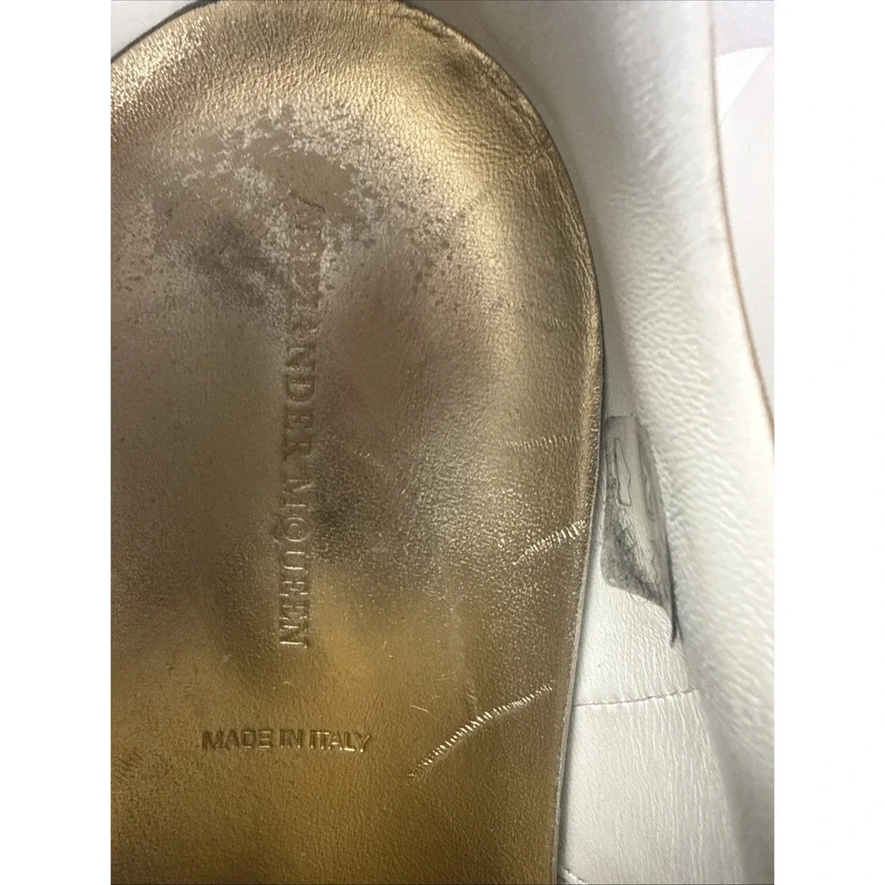 Alexander McQueen Sneaker White And Gold EU Size 44 US 10.5/11 New Shoe Laces